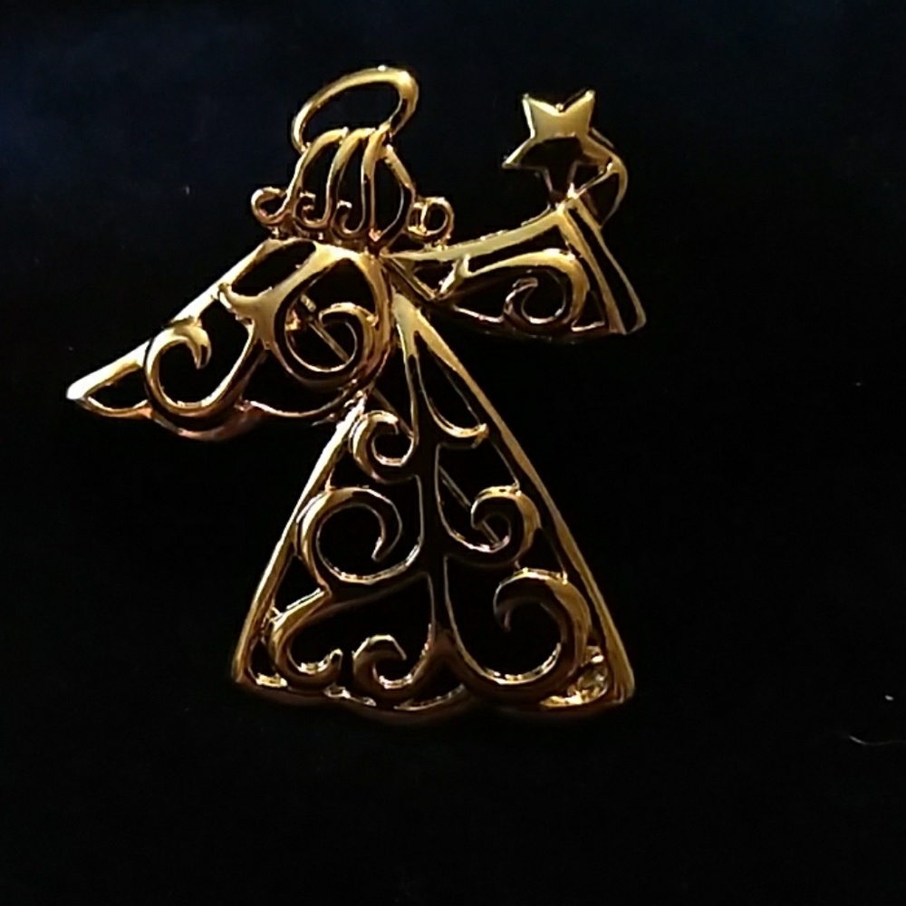 For Unto Us Angel Christmas holiday pin